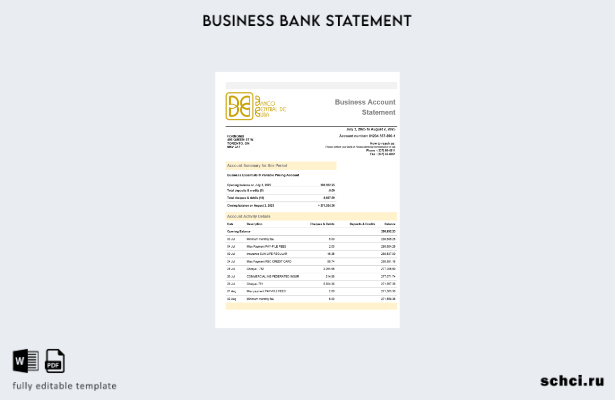 цифровая загрузка Banco Central de Cuban, выписка по счету бизнес фирмы банка Wo